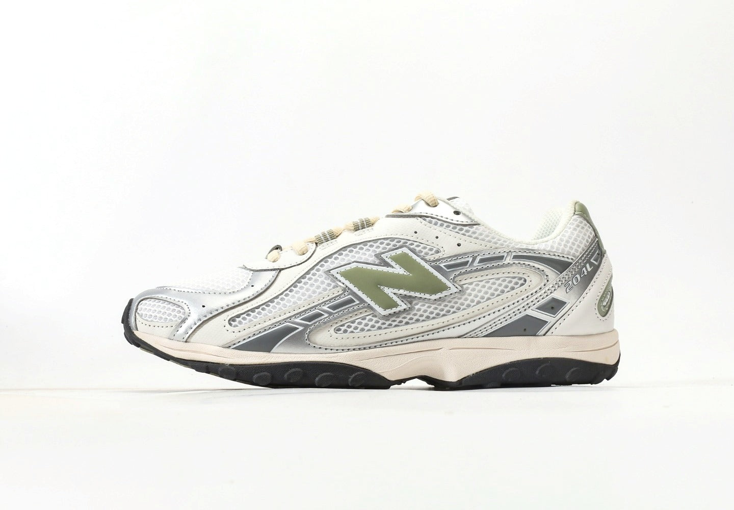 New Balance 204L Silver Metallic Sage Green