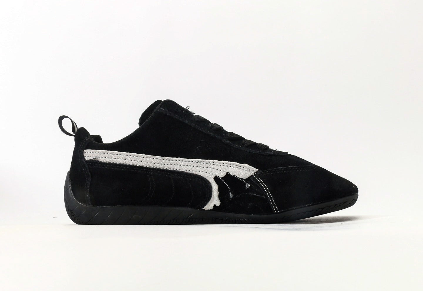 Balenciaga x Puma Speedcat Suede Distressed Black White