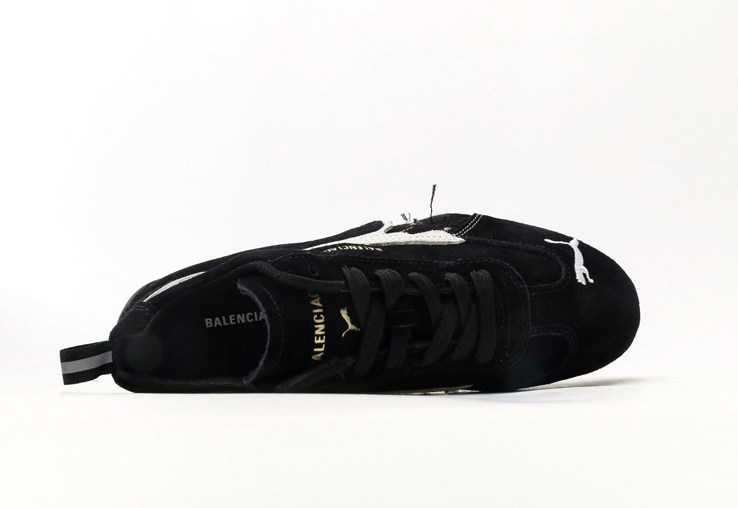 Balenciaga x Puma Speedcat Suede Distressed Black White
