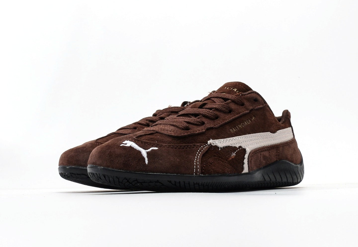 Balenciaga x Puma Speedcat Suede Distressed Brown