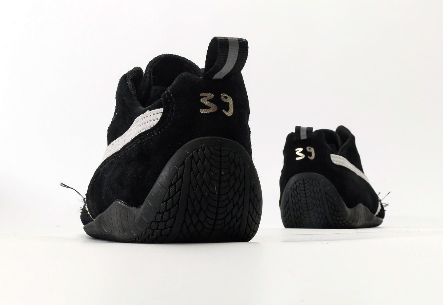 Balenciaga x Puma Speedcat Suede Distressed Black White