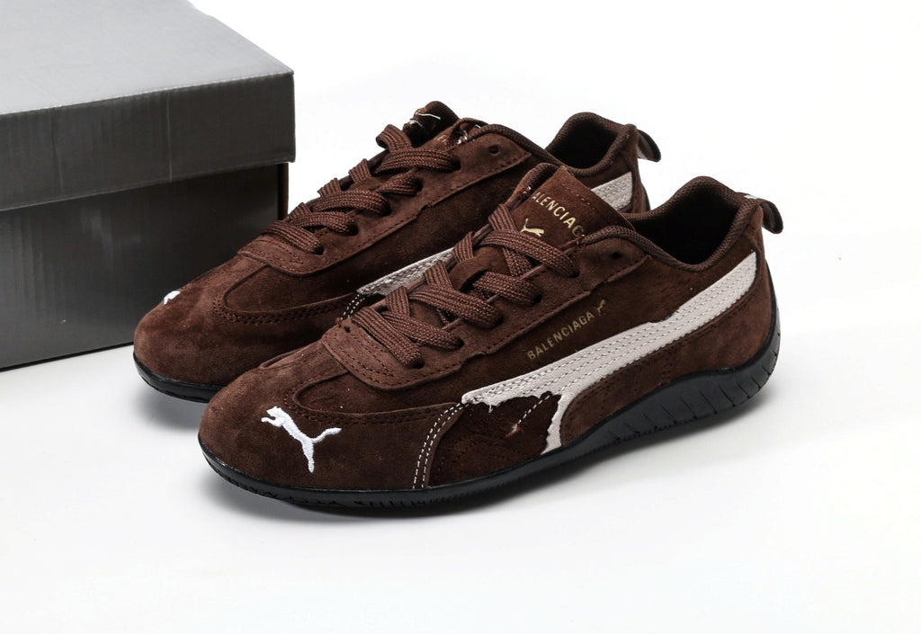Balenciaga x Puma Speedcat Suede Distressed Brown