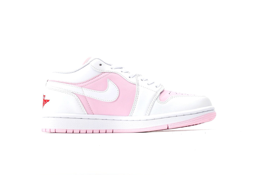 Air Jordan 1 Low GS Pink Foam Fire Red White