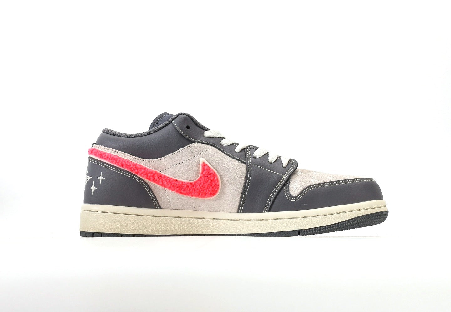 Air Jordan 1 Low Light Graphite Hot Punch