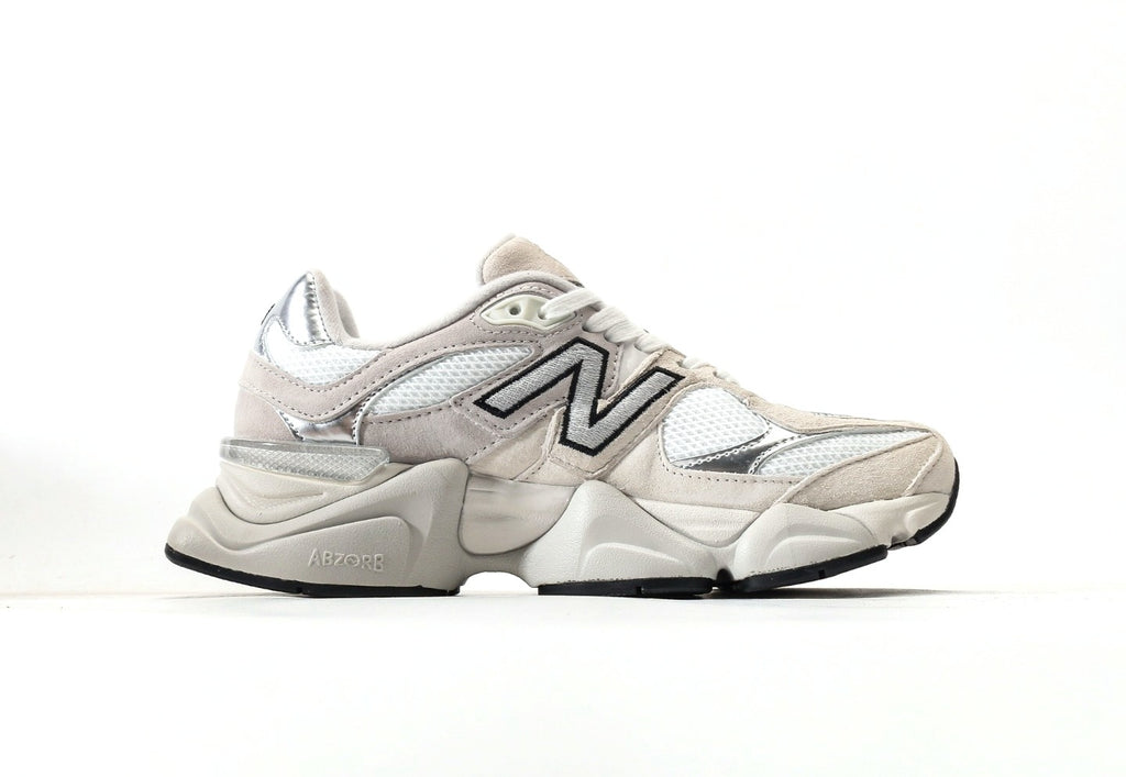 New Balance 9060 White Black Metallic Silver