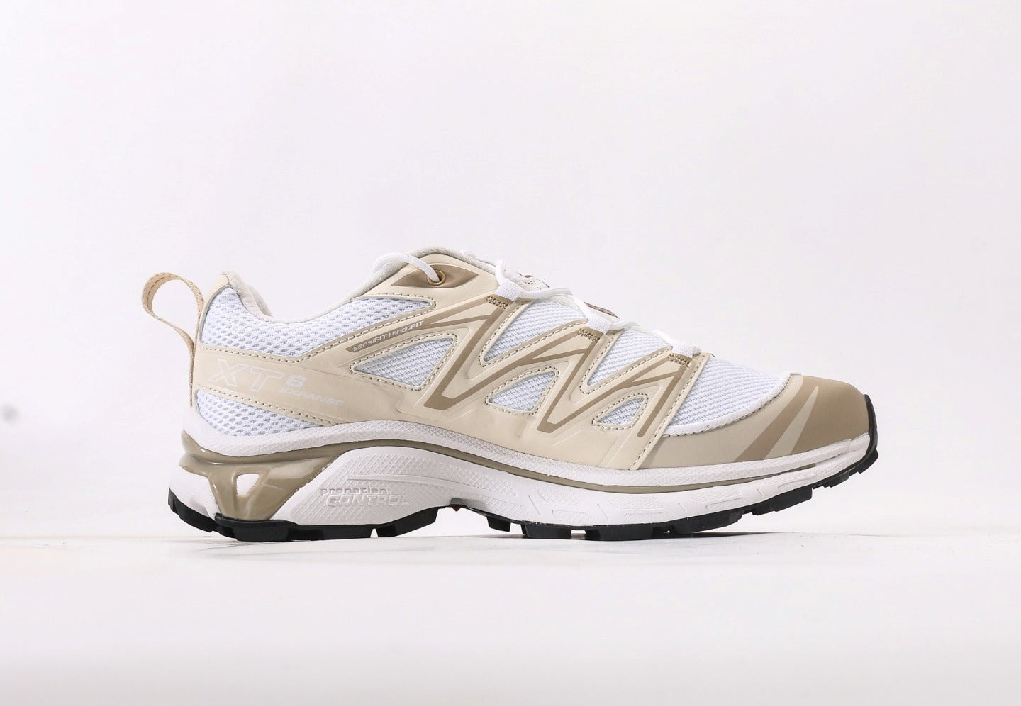 Salomon XT-6 Expanse in White, Rainy Day, & Oxford Tan