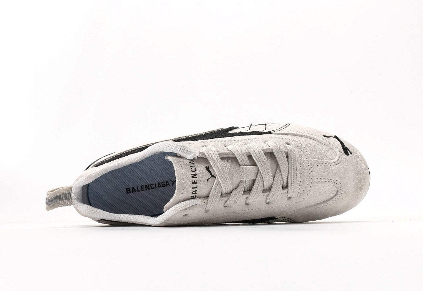 Balenciaga x Puma Speedcat Suede Distressed White