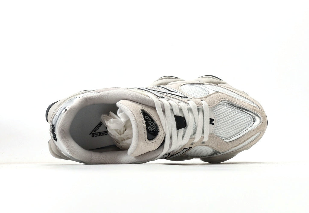 New Balance 9060 White Black Metallic Silver