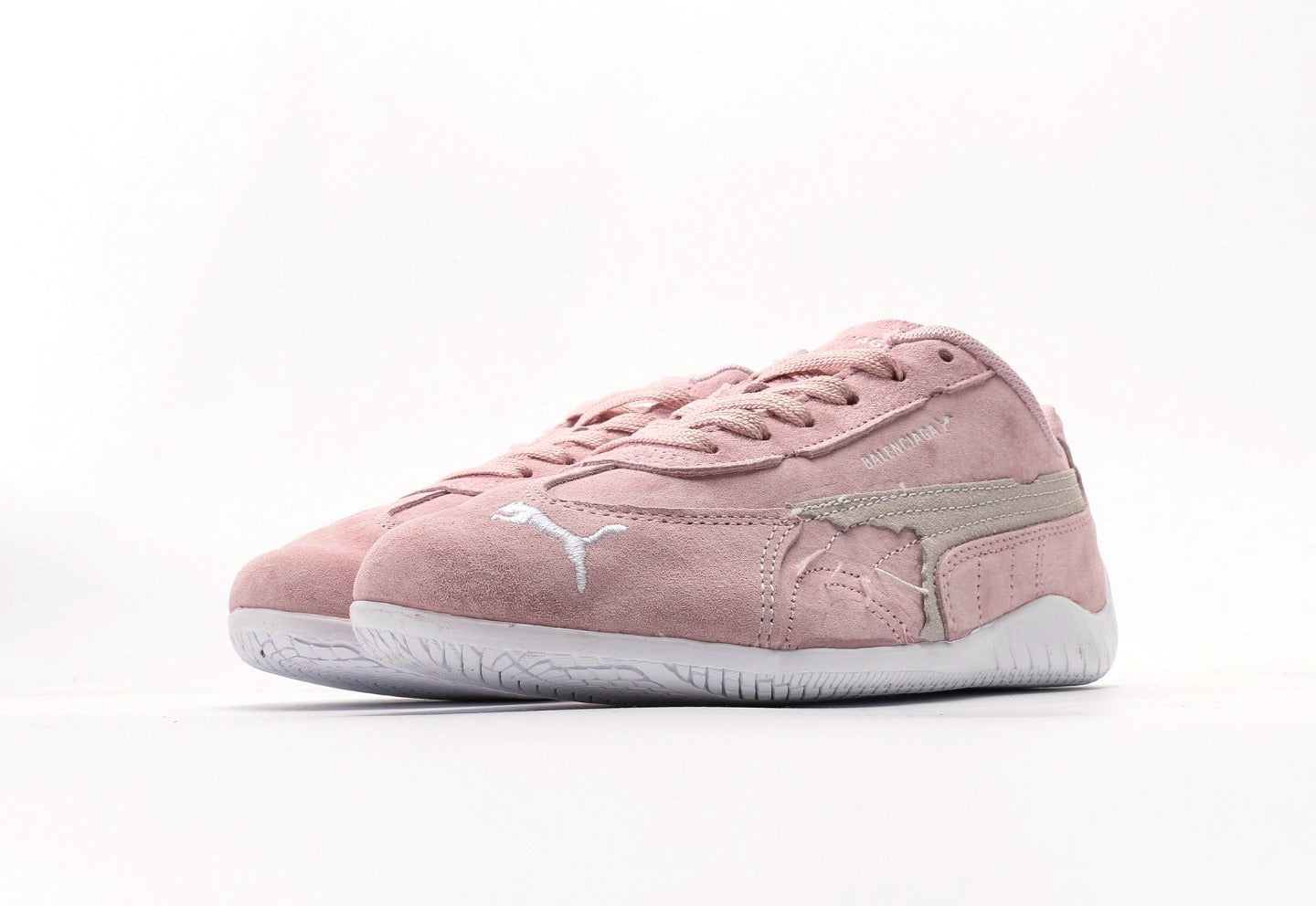 Balenciaga x Puma Speedcat Suede Distressed Pink White