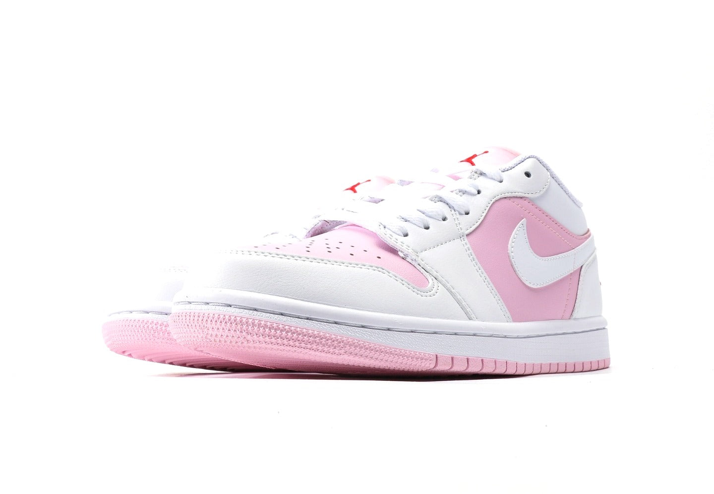 Air Jordan 1 Low GS Pink Foam Fire Red White