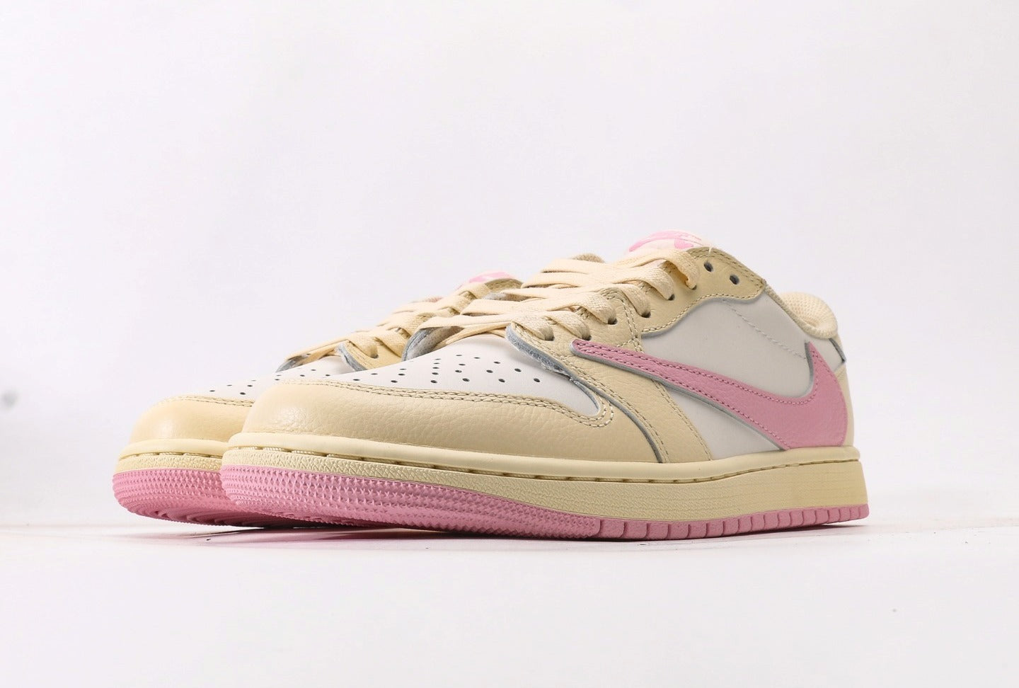 Travis Scott x Jordan 1 Retro Low OG "Muslin Pink" [PK GOD]