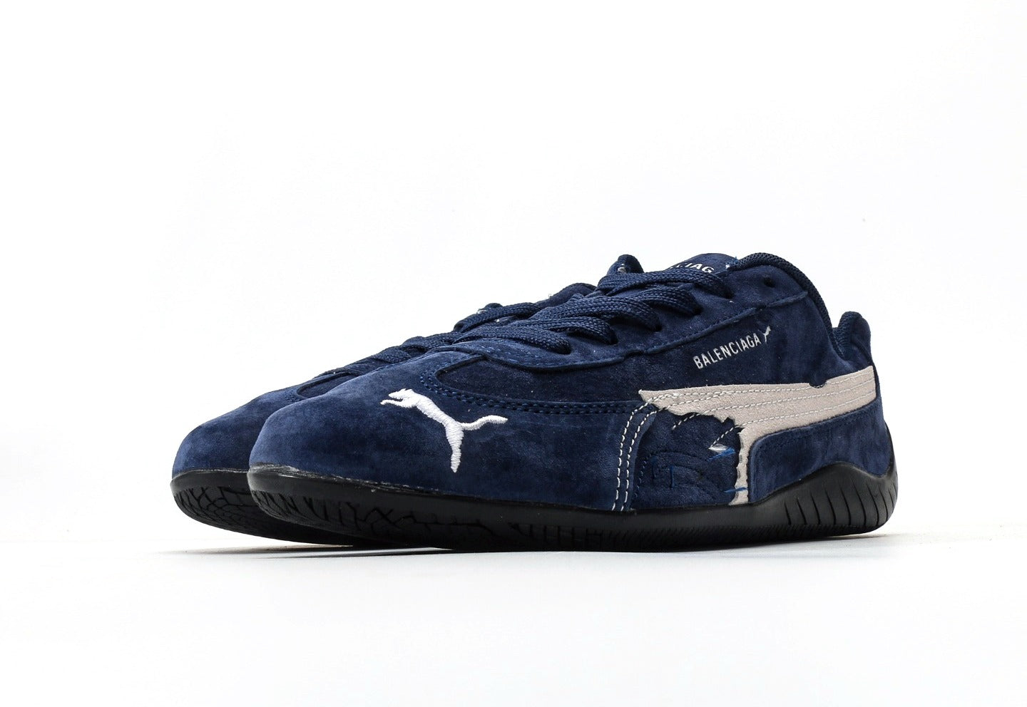 Balenciaga x Puma Speedcat Suede Distressed Dark Blue