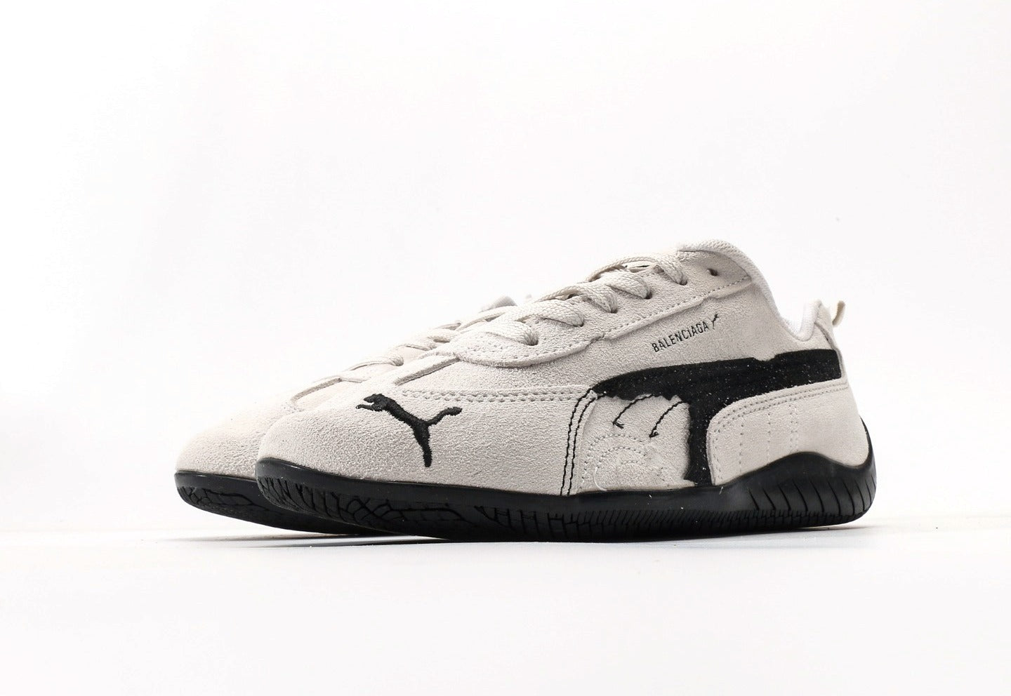 Balenciaga x Puma Speedcat Suede Distressed White