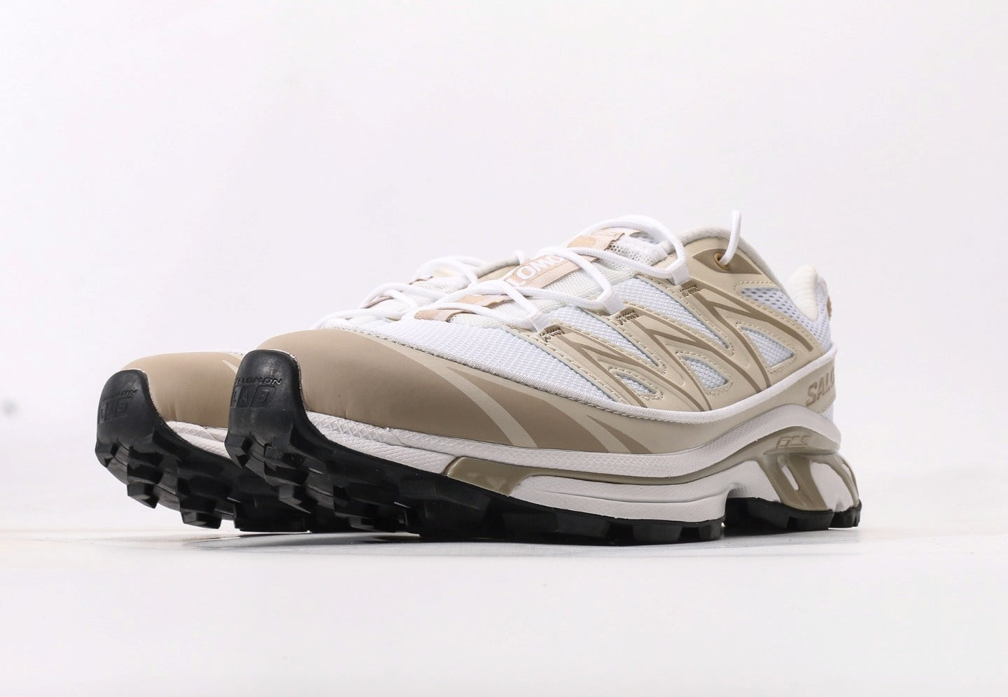 Salomon XT-6 Expanse in White, Rainy Day, & Oxford Tan