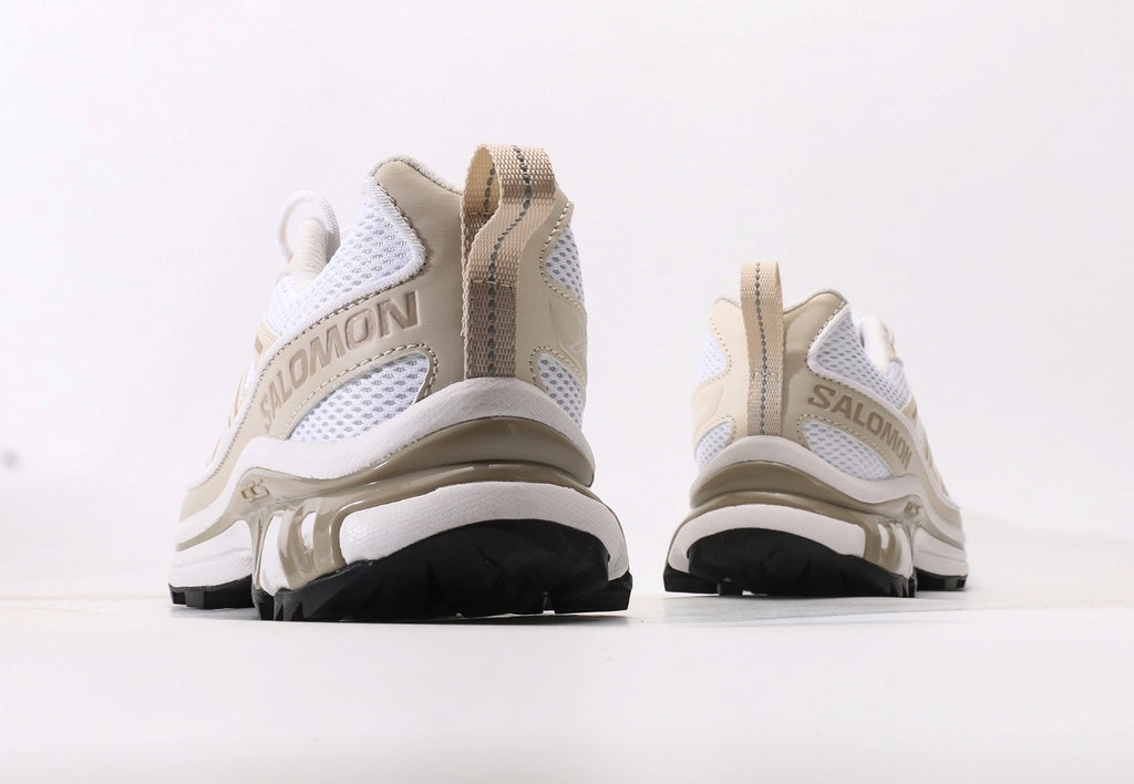 Salomon XT-6 Expanse in White, Rainy Day, & Oxford Tan