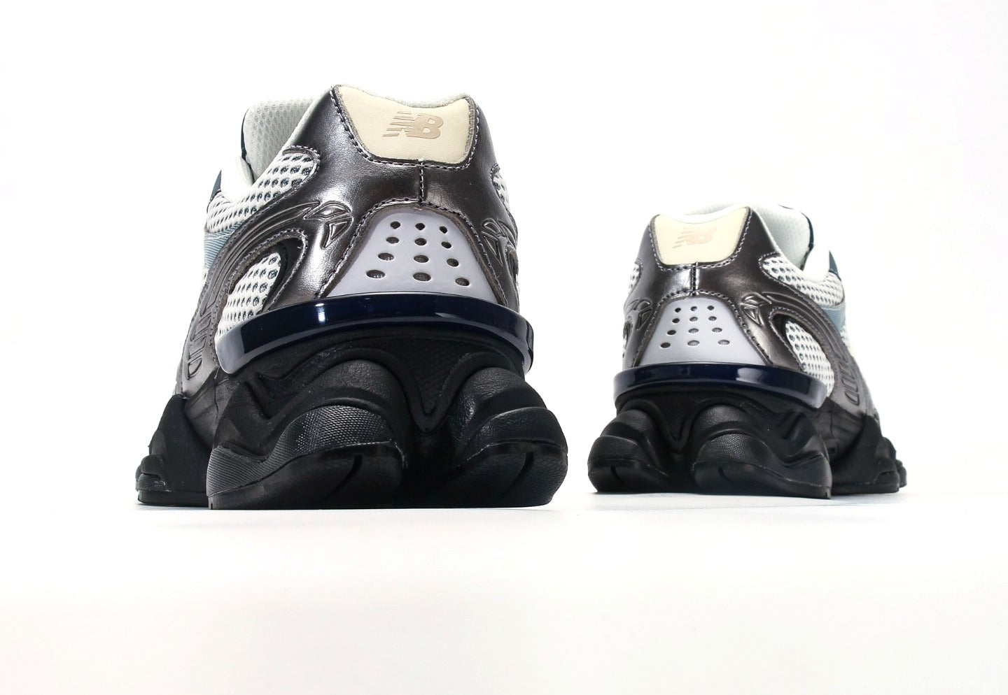 New Balance 9060 in Metallic Silver Black