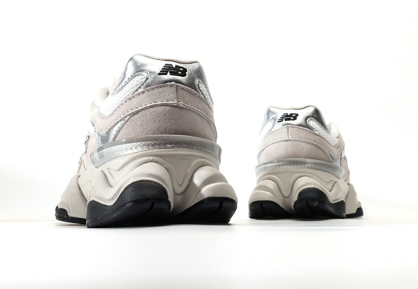 New Balance 9060 White Black Metallic Silver