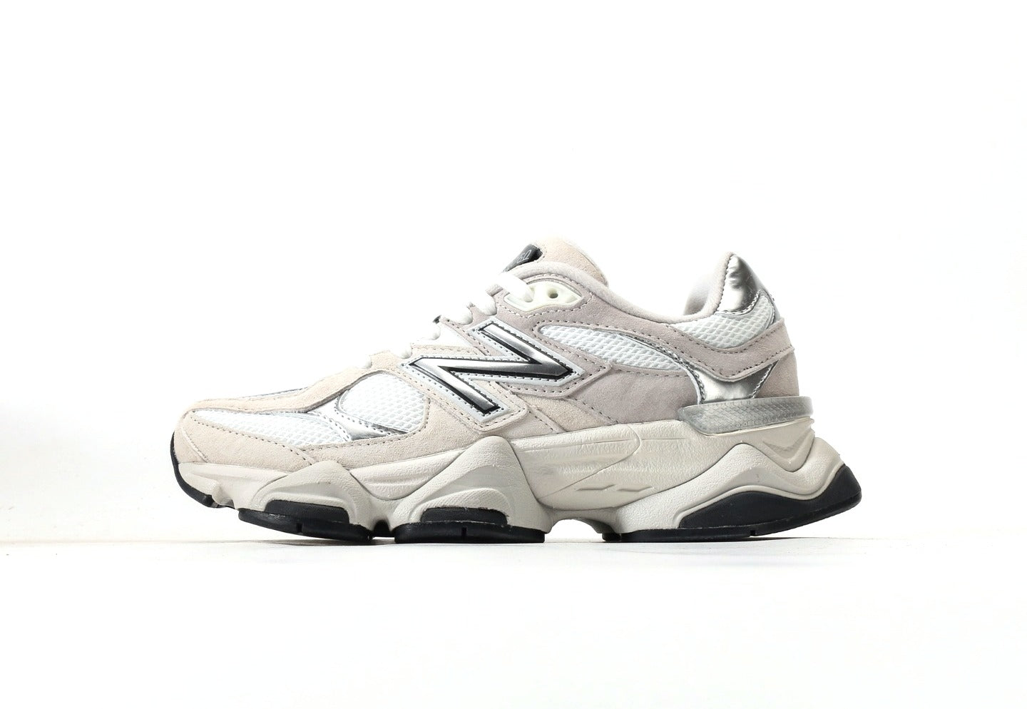 New Balance 9060 White Black Metallic Silver