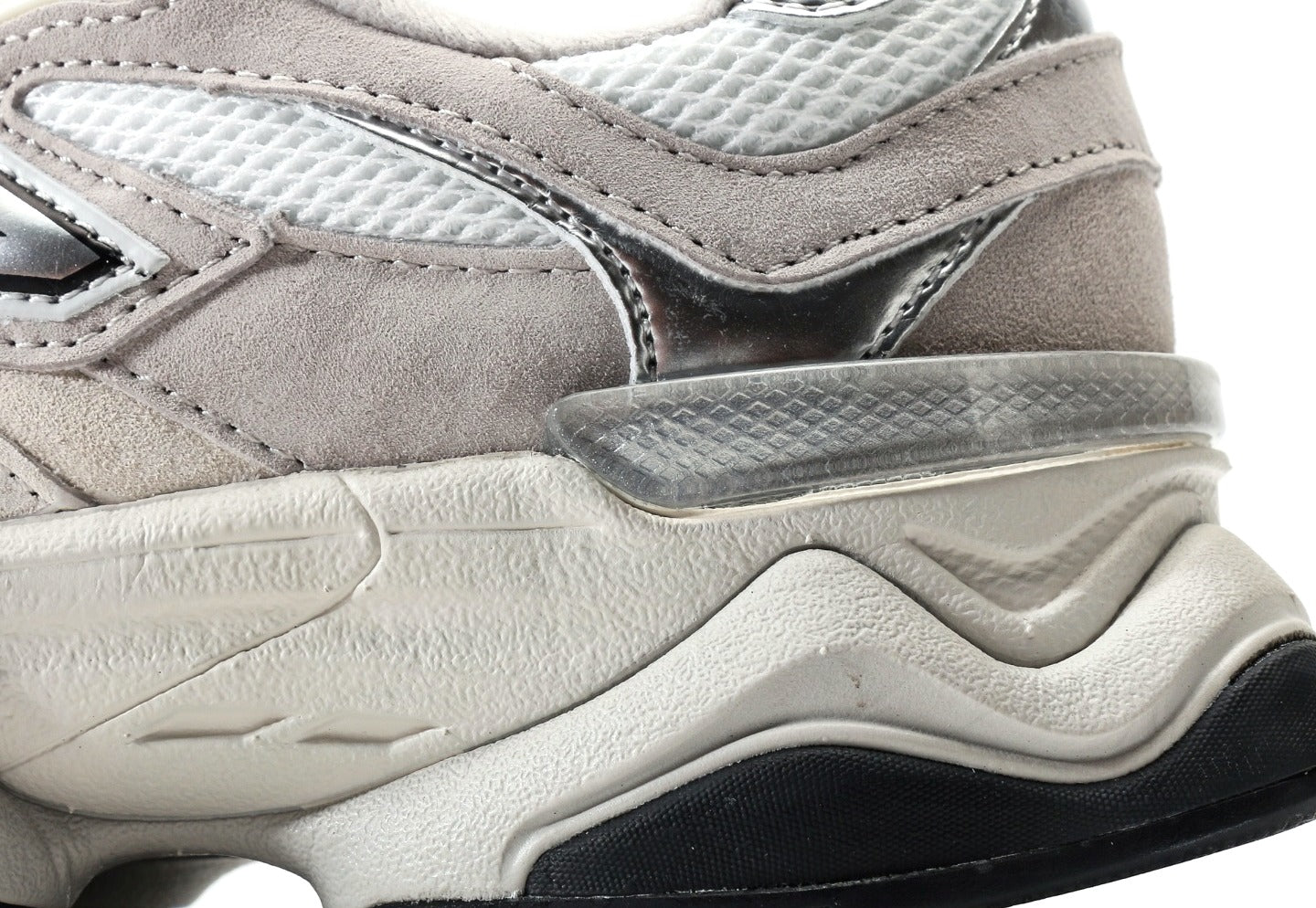 New Balance 9060 White Black Metallic Silver