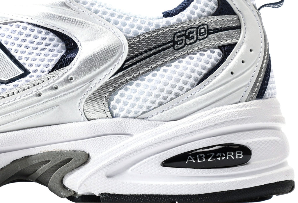 New Balance 530 White Silver Navy