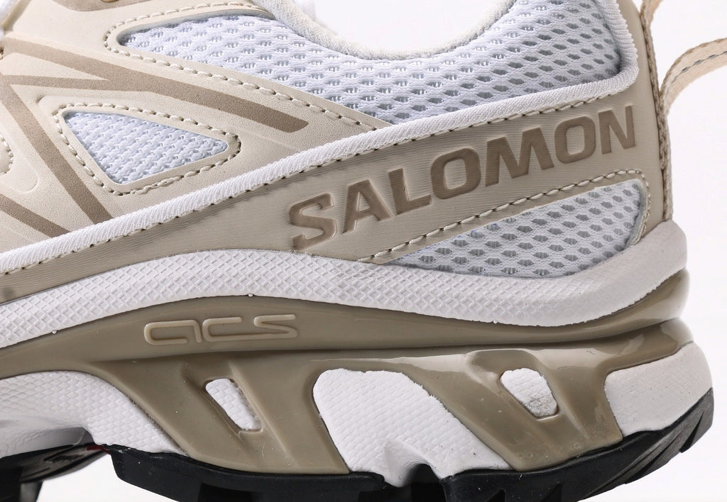 Salomon XT-6 Expanse in White, Rainy Day, & Oxford Tan