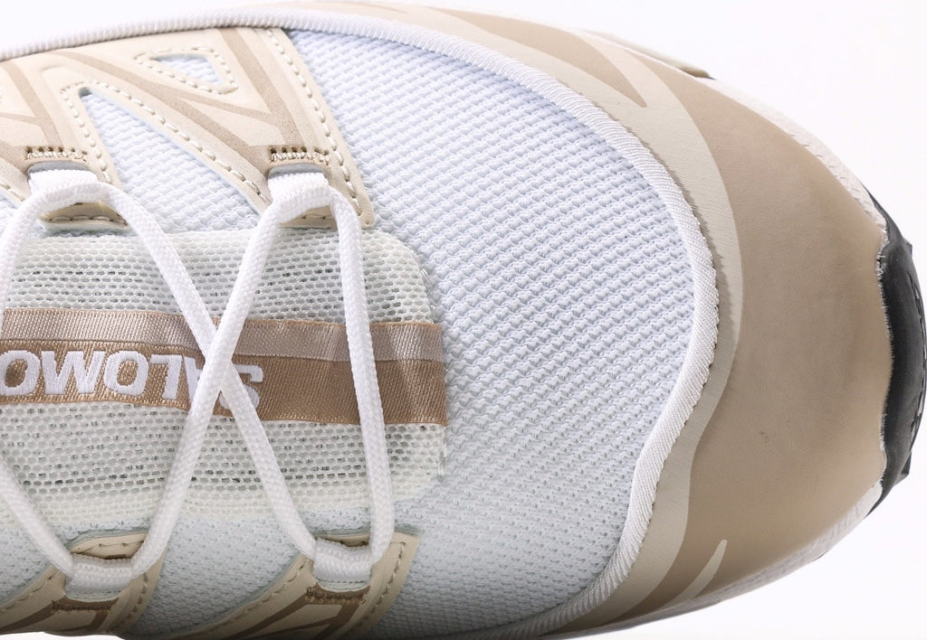 Salomon XT-6 Expanse in White, Rainy Day, & Oxford Tan