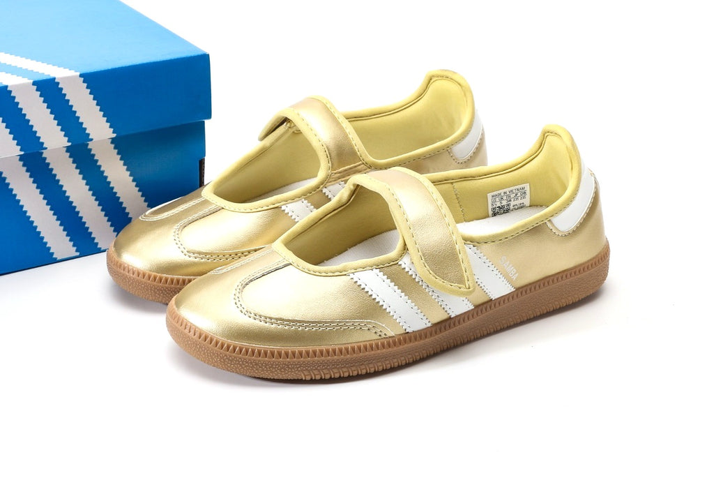 Samba Jane Gold Metallic White