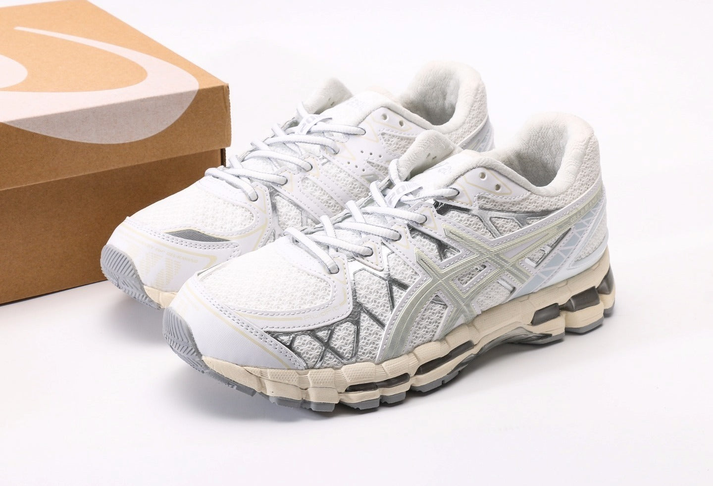 Asics Gel-Kayano 20 White Pure Silver