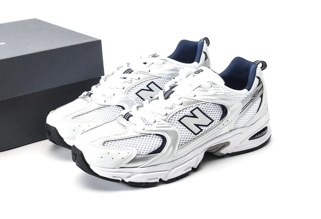 New Balance 530 White Silver Navy
