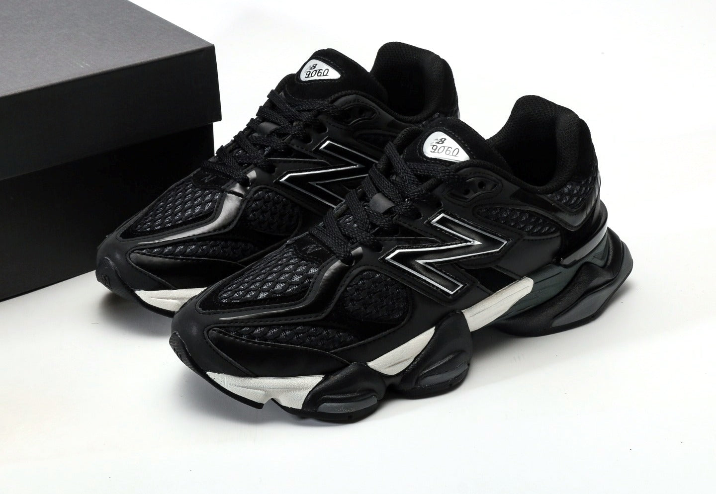 New Balance 9060 Shoe Palace Black Silver