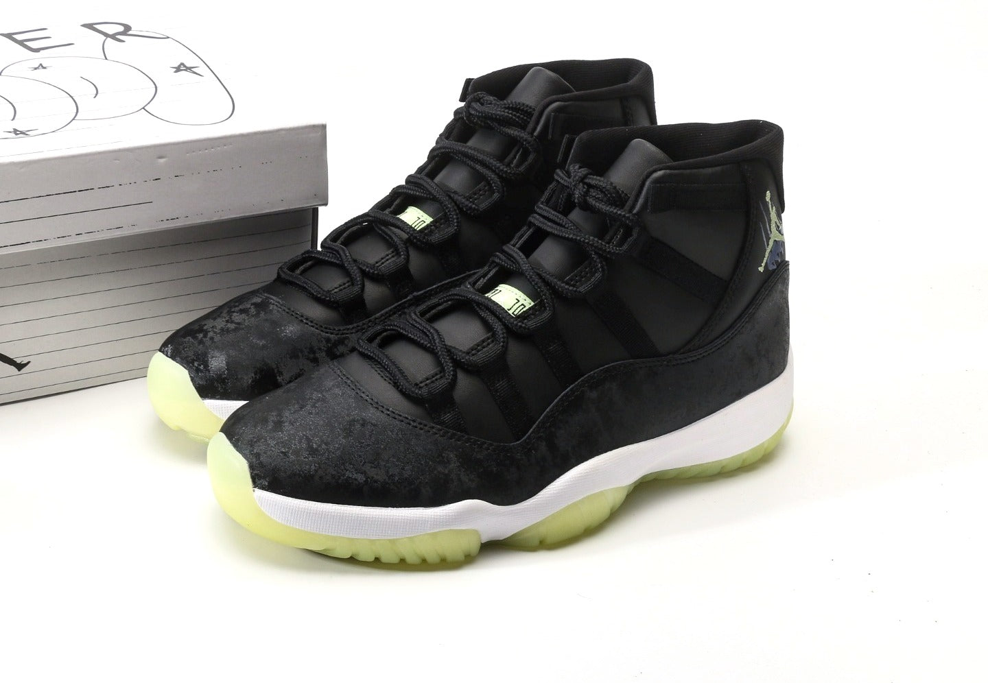 Air Jordan 11 GS Black Barely Volt [PK GOD]