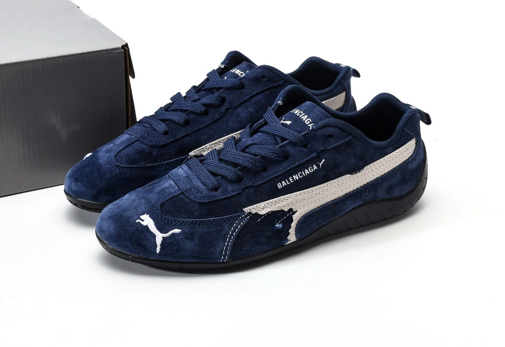 Balenciaga x Puma Speedcat Suede Distressed Dark Blue