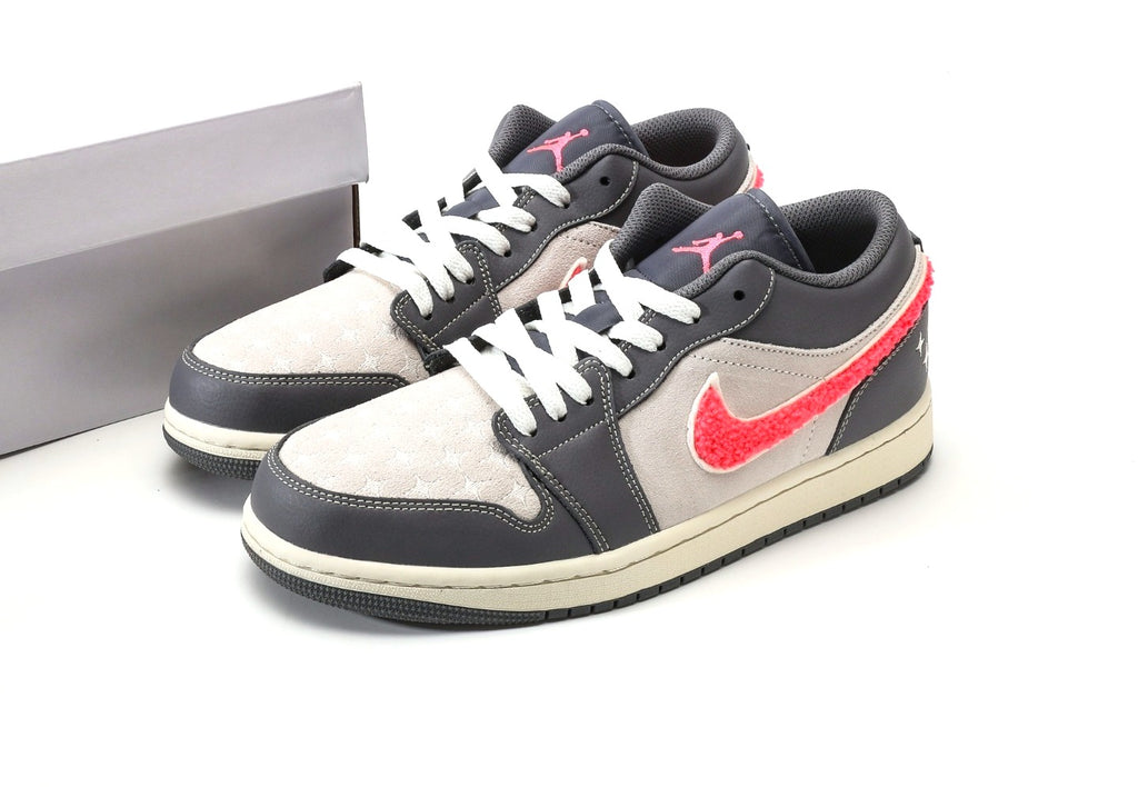 Air Jordan 1 Low Light Graphite Hot Punch
