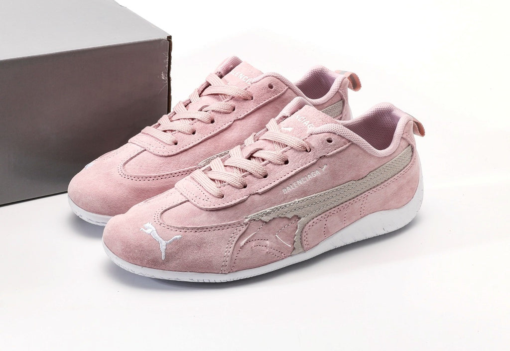 Balenciaga x Puma Speedcat Suede Distressed Pink White