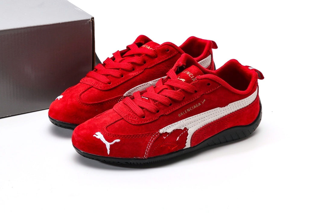Balenciaga x Puma Speedcat Suede Distressed Red White
