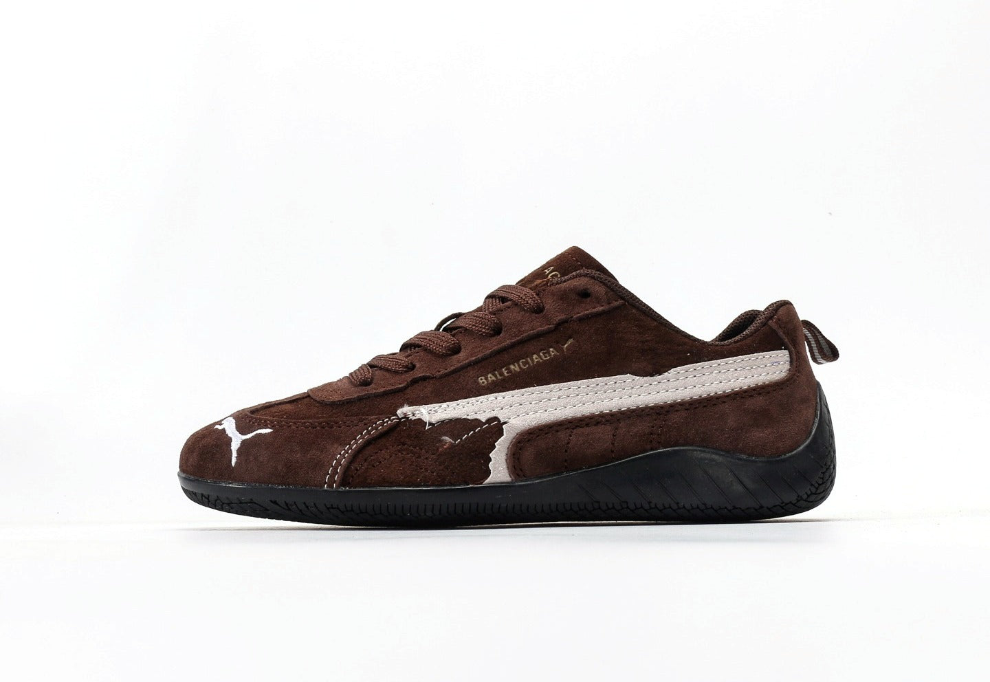 Balenciaga x Puma Speedcat Suede Distressed Brown