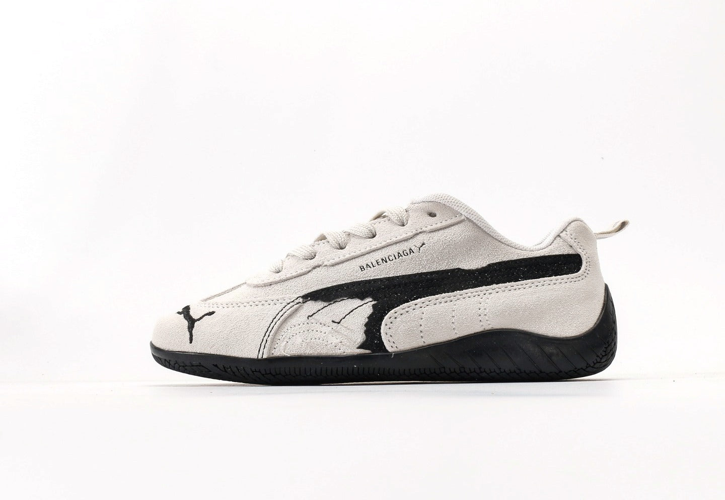 Balenciaga x Puma Speedcat Suede Distressed White