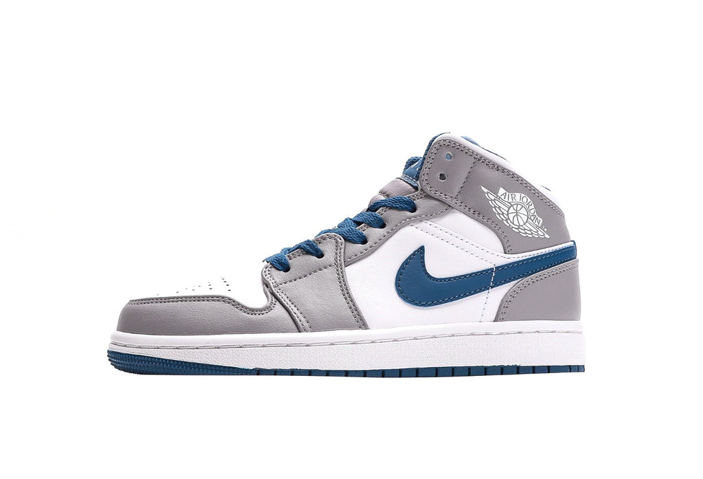 Air Jordan 1 Mid Cement True Blue