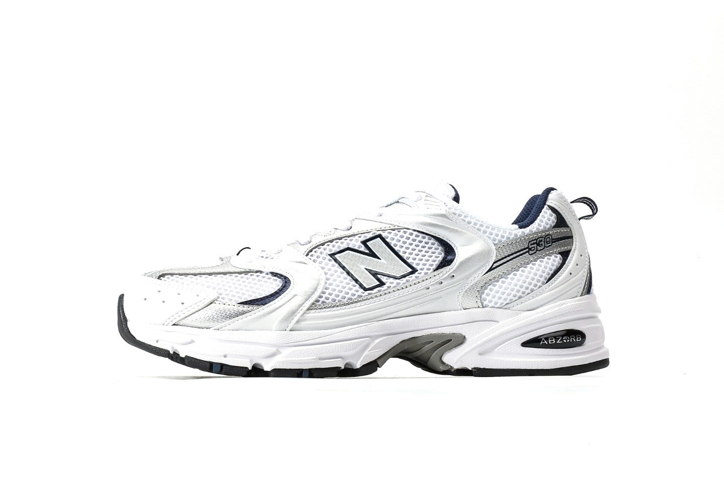 New Balance 530 White Silver Navy