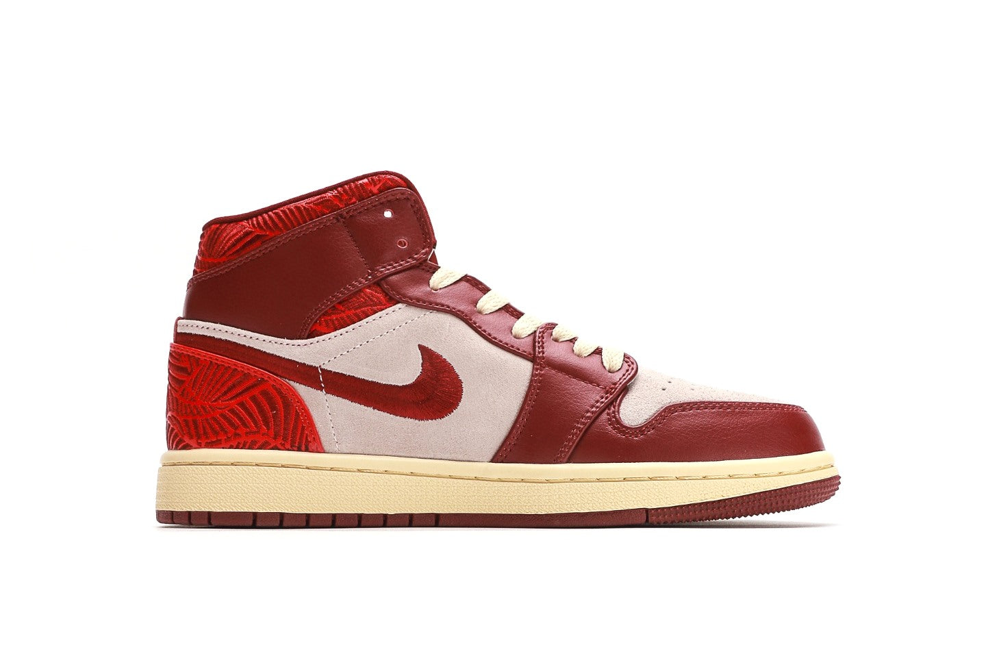 Air Jordan 1 Mid SE Tiki Leaf Team Red
