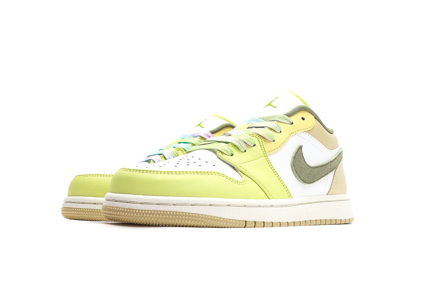 Air Jordan 1 Low Light Olive Pale Citron