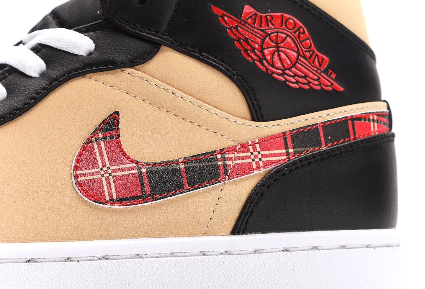 Air Jordan 1 Mid Tartan Swoosh
