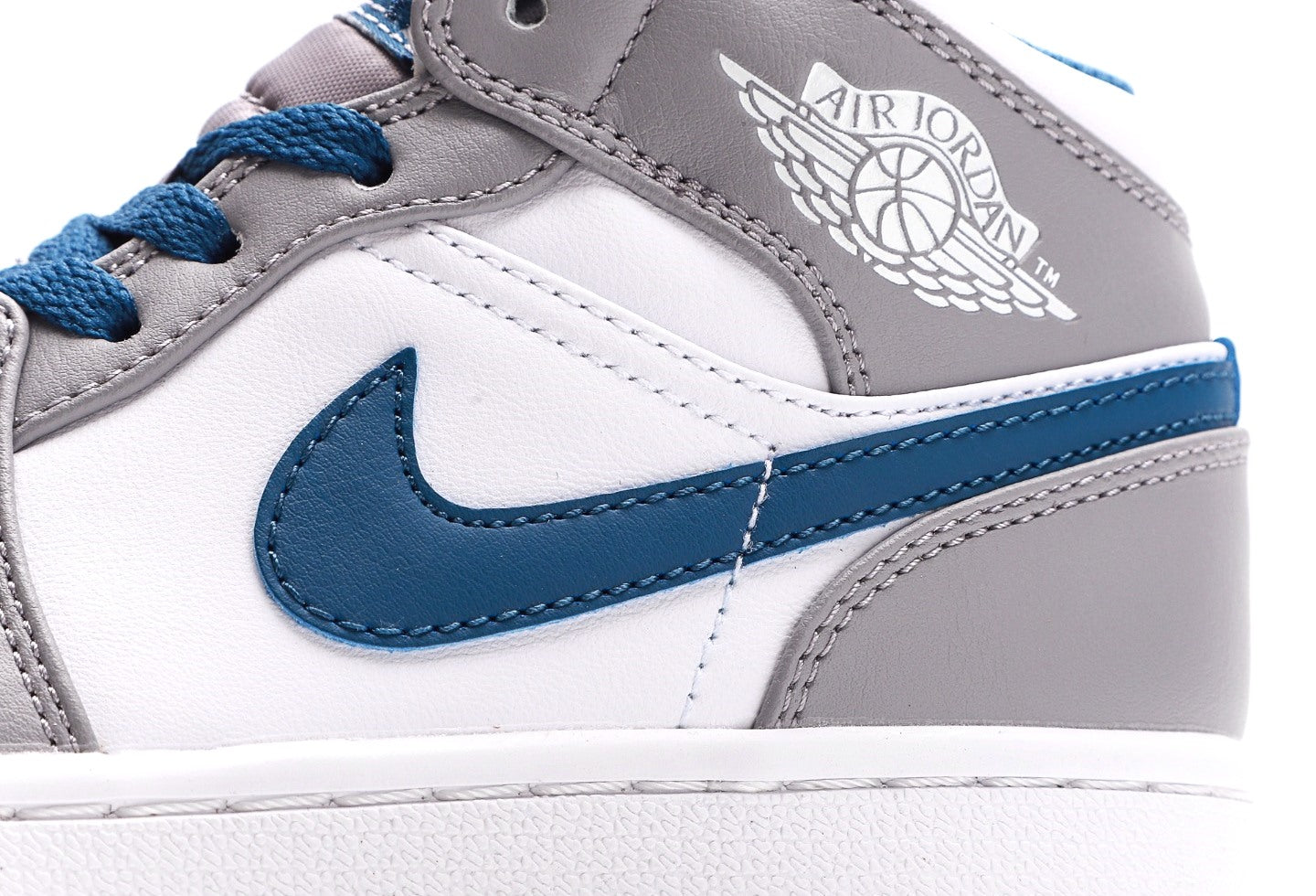 Air Jordan 1 Mid Cement True Blue