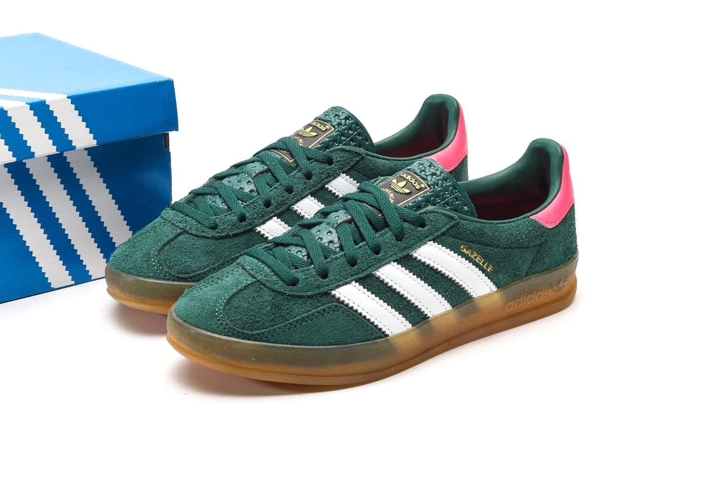 Gazelle Indoor Collegiate Green Lucid Pink
