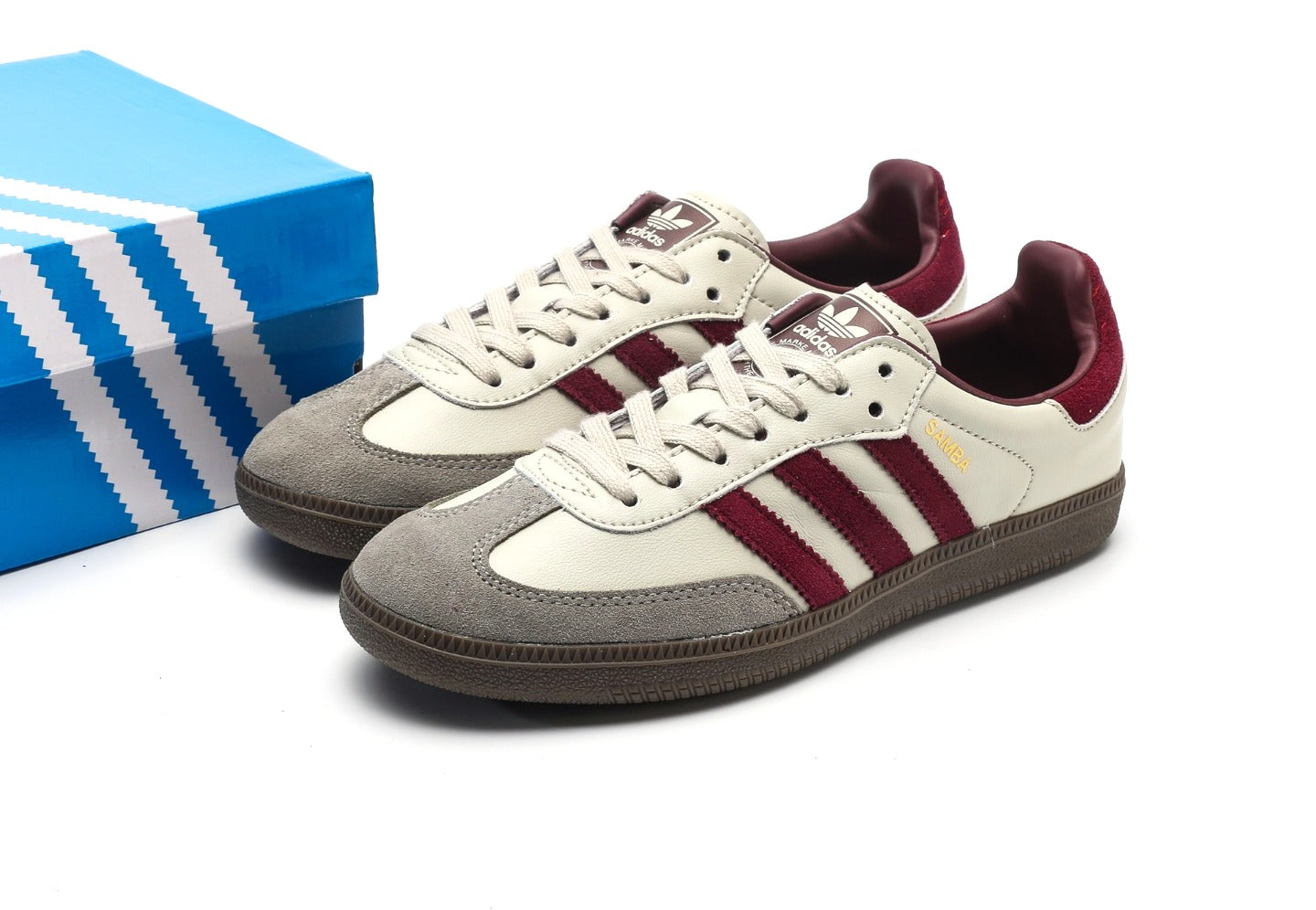 Samba OG "Putty Grey Maroon"
