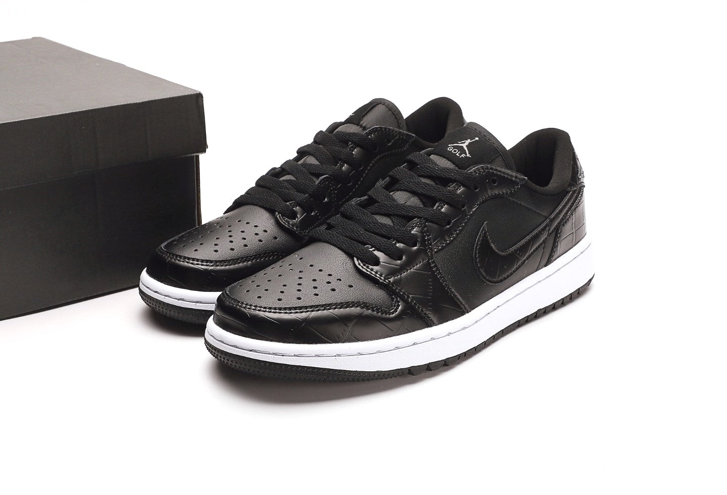 Air Jordan 1 Low Golf "Black Croc"