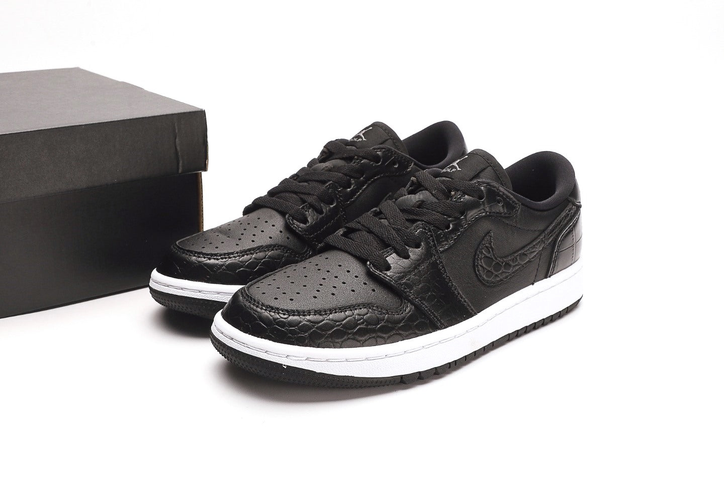 Air Jordan 1 Low Golf "Black Croc" [PK GOD]