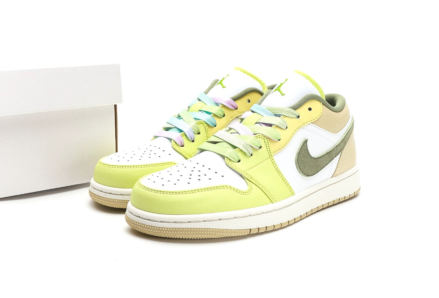 Air Jordan 1 Low Light Olive Pale Citron