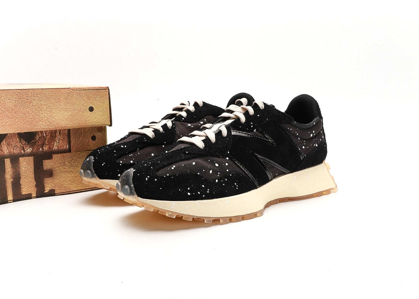 Joshua Vides x New Balance 327 Black Splatter [PK GOD]