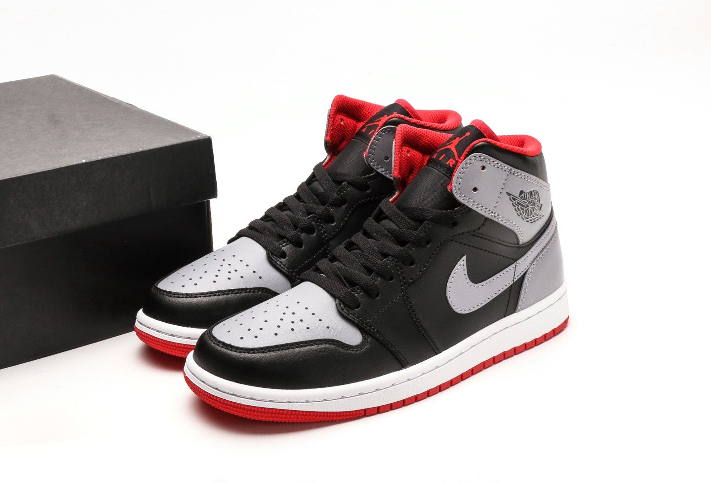 Air Jordan 1 Mid Black Cement Grey